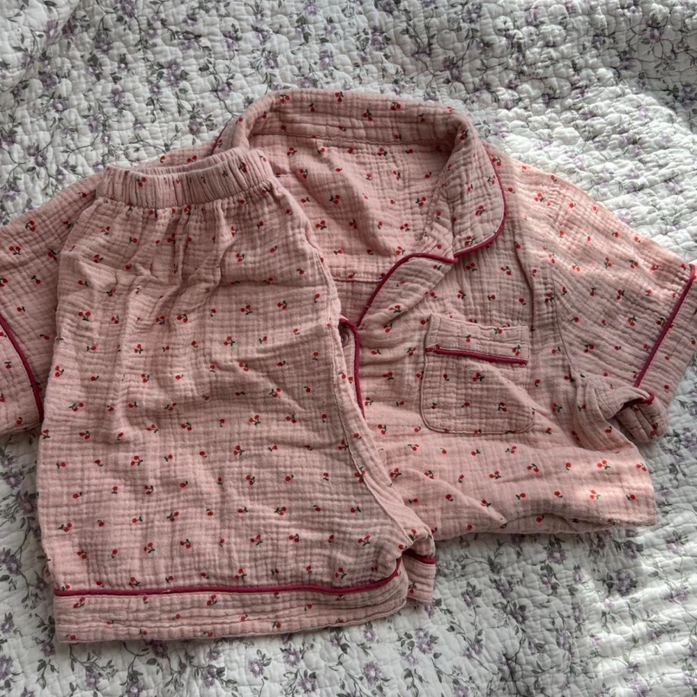 Women’s Pink Cherry Pajama Set